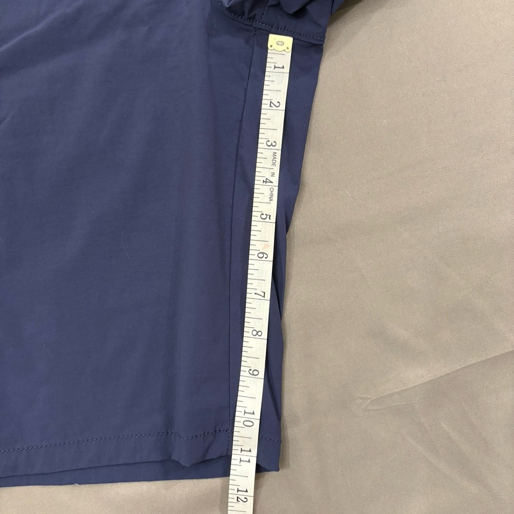 J Crew Shorts Mens 35 Blue Solid Flex Rivington Mercantile Zip Fly 11" Chinos - Picture 5 of 12